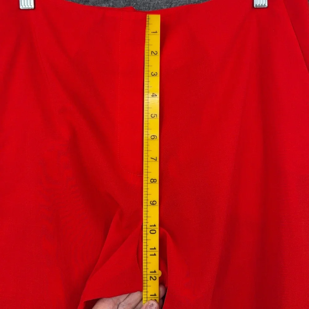 COS Red Tailored High Rise Straight Leg Trousers Pants Womens Size 12 US - Picture 6 of 7